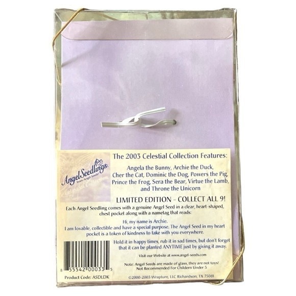 Vintage Angel-Seedlings Archie the Duck Ltd. Edition 2003 Celestial Collection - Picture 11 of 11